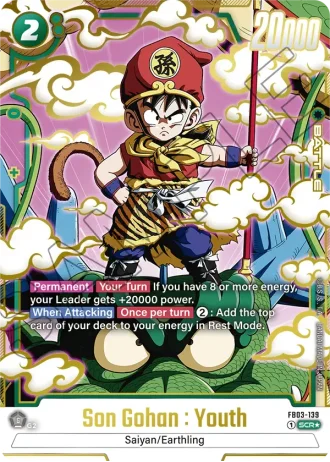 Son Gohan : Youth (Alternative Art) FB03-139 — Raging Roar (FB03)