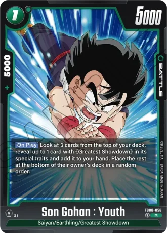 Son Gohan : Youth FB08-056 — Saiyan's Pride (FB08)