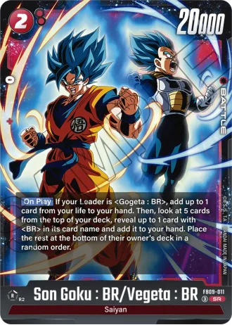 Son Goku : BR/Vegeta : BR FB09-011 — Dual Evolution (FB09)