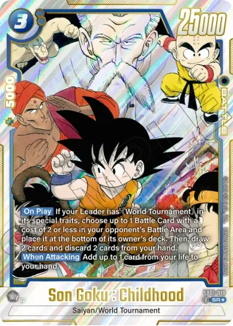 Son Goku : Childhood (Alternative Art) SB01-018 — Manga Booster 01 (SB01)