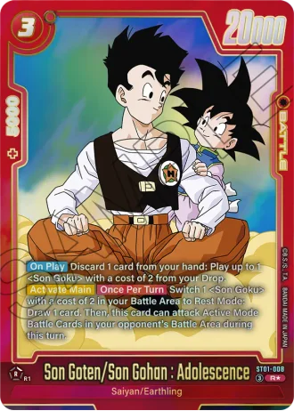 Son Goten/Son Gohan : Adolescence (Alternative Art) ST01-008 — Story Booster 01 (ST01)