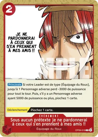 Sous aucun prétexte je ne pardonnerai à ceux qui s'en prennent à mes amis !! (OP09-019) — Les Nouveaux Empereurs (OP09)