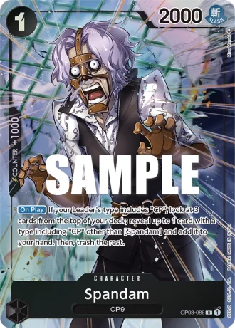 Spandam (OP03-086) (Alternative Art) — Pillars of Strength (OP03)