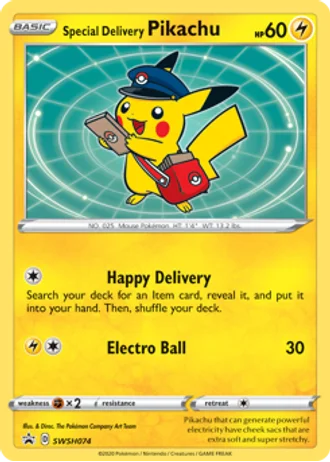 Special Delivery Pikachu #SWSH074 — Sword & Shield Promos