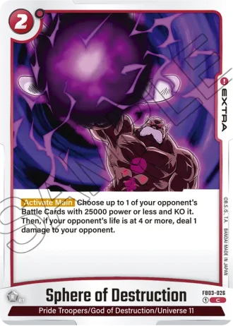 Sphere of Destruction FB03-026 — Raging Roar (FB03)