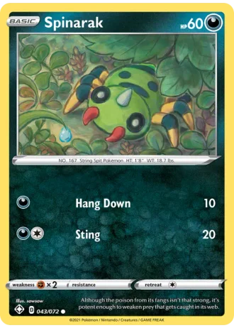 Spinarak #43/72 — Shining Fates