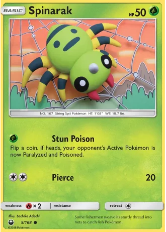 Spinarak #5/168 — Celestial Storm