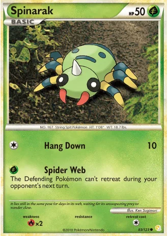 Spinarak #83/123 — HeartGold SoulSilver