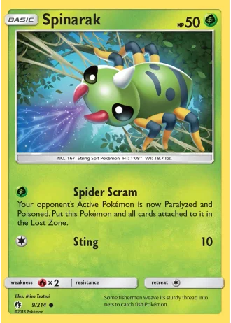 Spinarak #9/214 — Lost Thunder