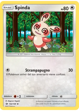 Spinda #102/149 — Sole e Luna