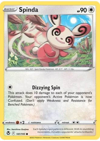 Spinda #141/195 — Silver Tempest
