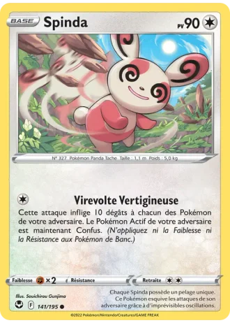 Spinda #141/195 — Tempête Argentée