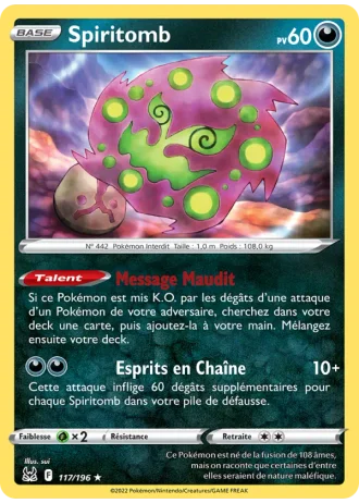 Spiritomb #117/196 — Origine Perdue