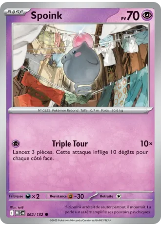 Spoink #062/132 — Méga-Évolution