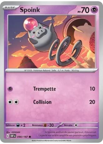 Spoink #090/197 — Flammes Obsidiennes