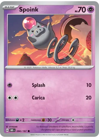 Spoink #090 — Ossidiana Infuocata