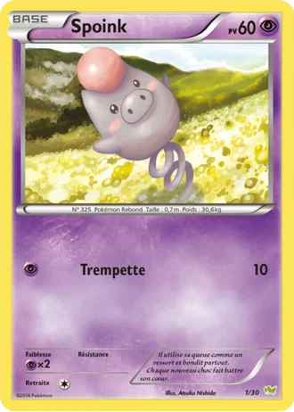 Spoink #1 — XY Kit du dresseur (Bruyverne)