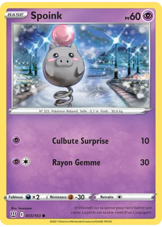 Spoink #55/163 — Styles de combat