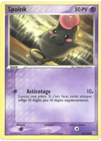 Spoink #65/106 — EX Émeraude