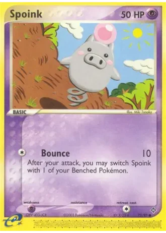 Spoink #73/97 — EX Drache