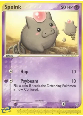 Spoink #74/97 — EX Drache