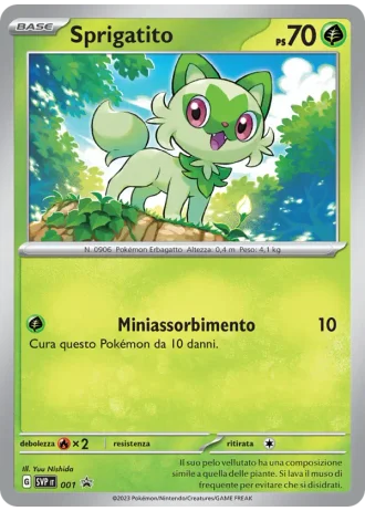 Sprigatito #001 — Scarlatto e Violetto Promos