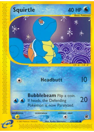Squirtle #132/165 — Expedition Set Base