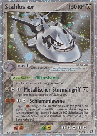 Stahlos ex #109/115 — EX Verborgene Mächte