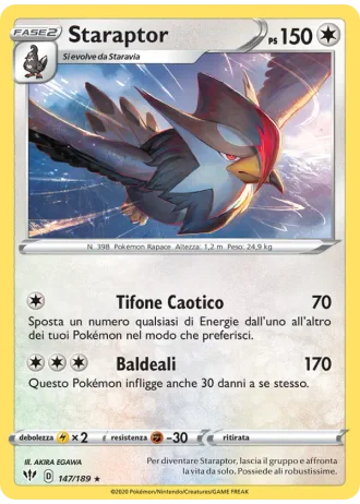 Staraptor #147/189 — Fiamme Oscure