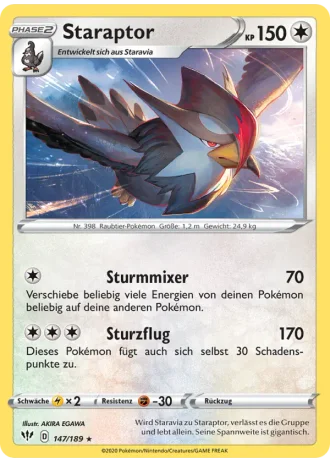 Staraptor #147/189 — Flammende Finsternis