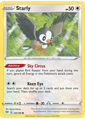 Starly #145/189 — Darkness Ablaze