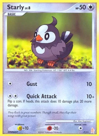 Starly #7 — DP trainer Kit (Lucario)