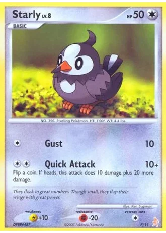 Starly #7 — DP trainer Kit (Lucario)