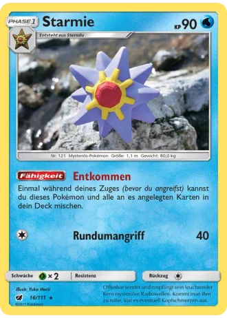 Starmie #16 — Aufziehen der Sturmröte