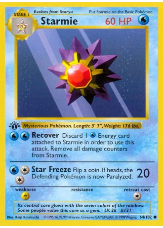 Starmie #64/102 — Base Set