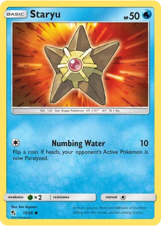 Staryu #13/68 — Hidden Fates