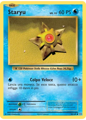 Staryu #30 — Evoluzioni