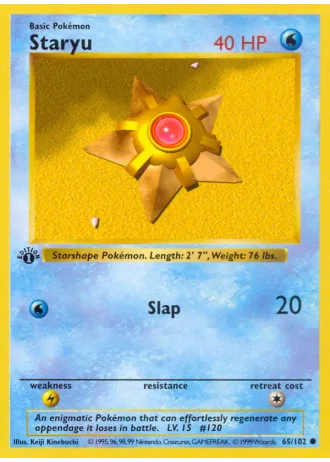 Staryu #65/102 — Base Set