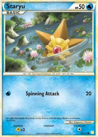 Staryu #84/123 — HeartGold SoulSilver