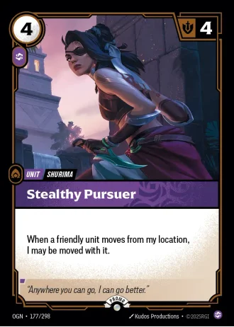 Stealthy Pursuer #177/298 — Organized Play Promos