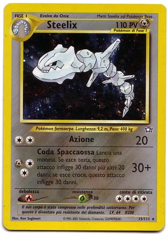 Steelix (1ª Edizione) #15/111 — Neo Genesis (1ª Edizione)