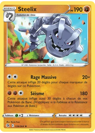 Steelix #139/264 — Poing de Fusion