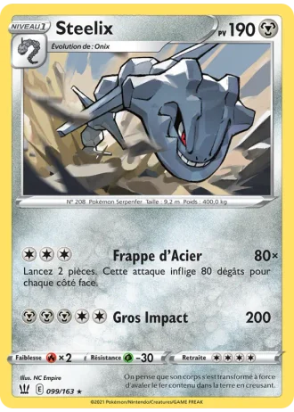 Steelix #99/163 — Styles de combat