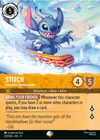 Stitch - Carefree Snowboarder #207/204 — Winterspell