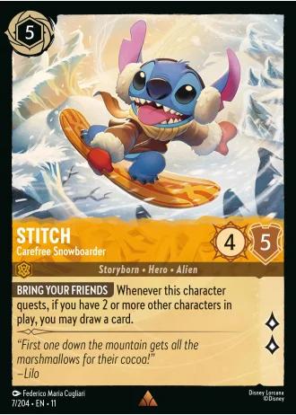 Stitch - Carefree Snowboarder #7/204 — Winterspell