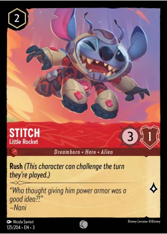 Stitch - Little Rocket #125/204 — Into the Inklands