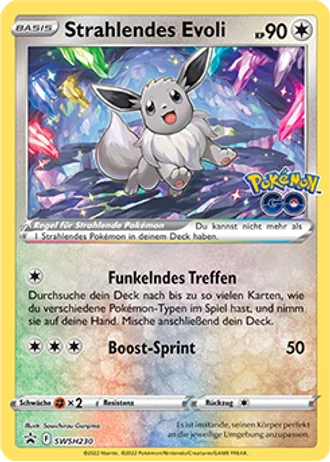 Strahlendes Evoli SWSH230 — Schwert & Schild Promos