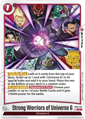 Strong Warriors of Universe 6  FB01-031 — Awakened Pulse (FB01)