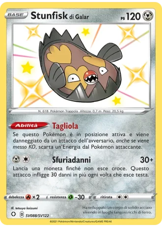 Stunfisk di Galar SV088/122 — Tesoro Cromatico (Destino Splendente)
