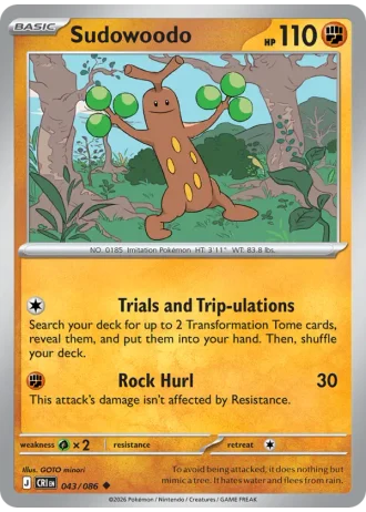 Sudowoodo #043/86 — Chaos Rising